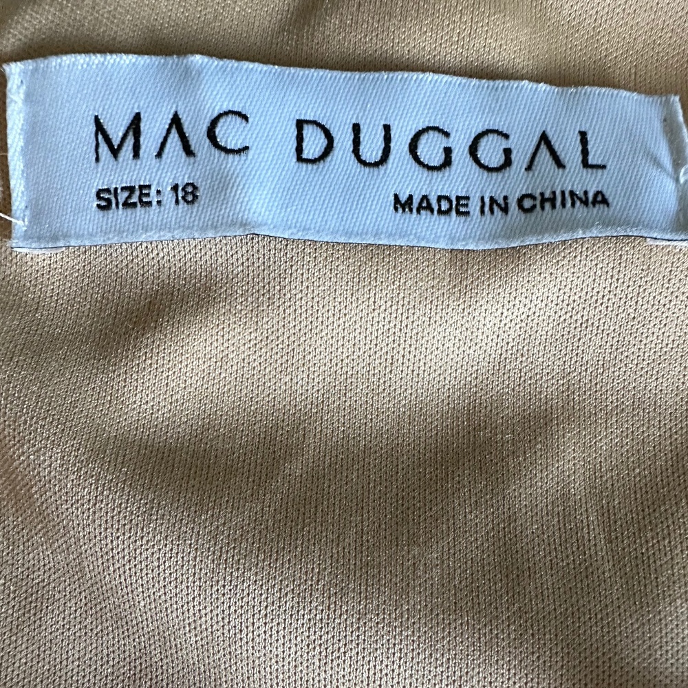 MAC DUGGAL FLORAL EMBELLISHED LACE A-LINE COCKTAIL DRESS, 18 - Picture 6 of 9